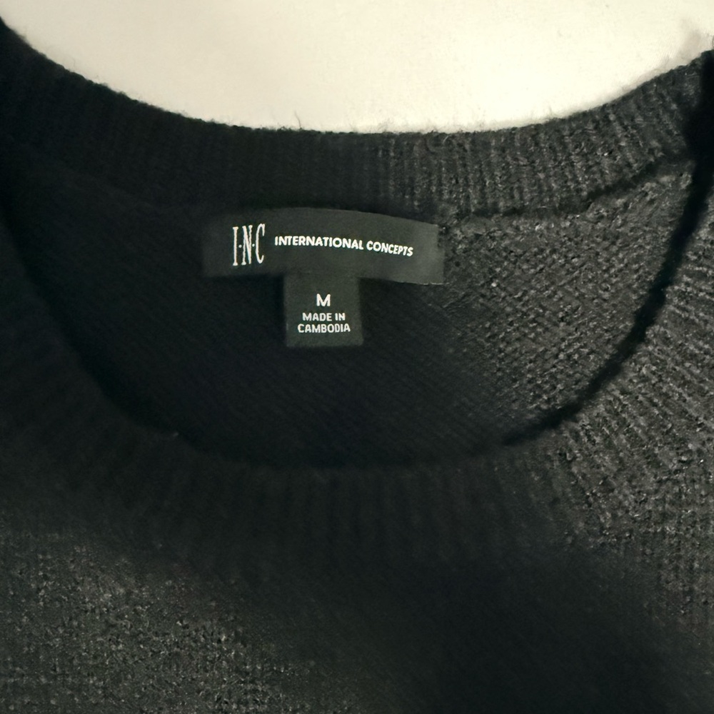 NWOT INC Black sweater with rhinestones Detail - Picture 4 of 5